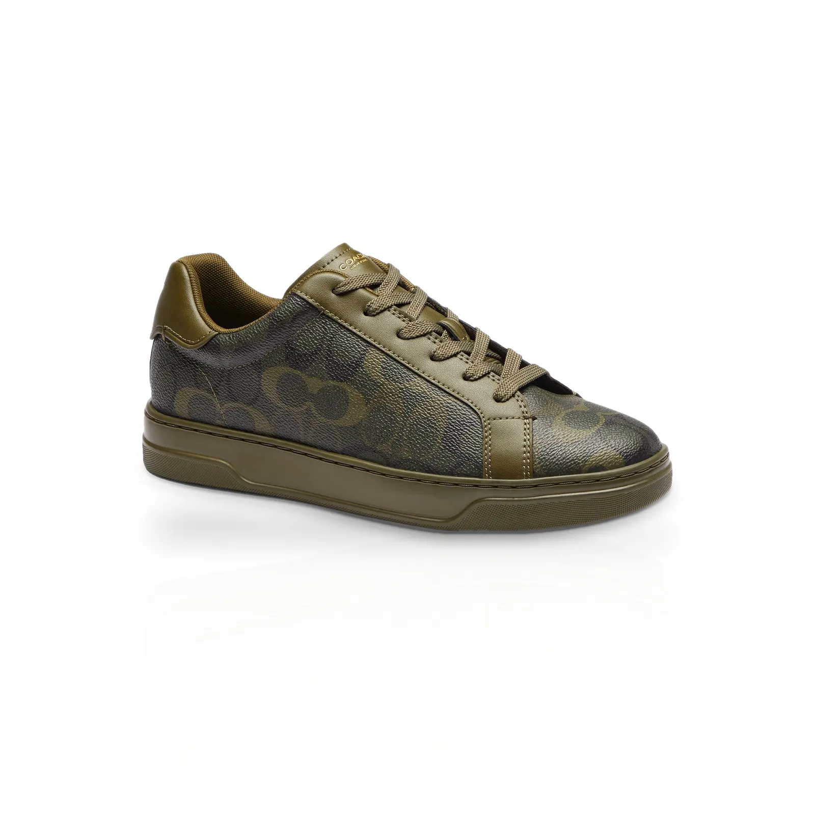 Coach High Line Sneaker In Signature Camo Print