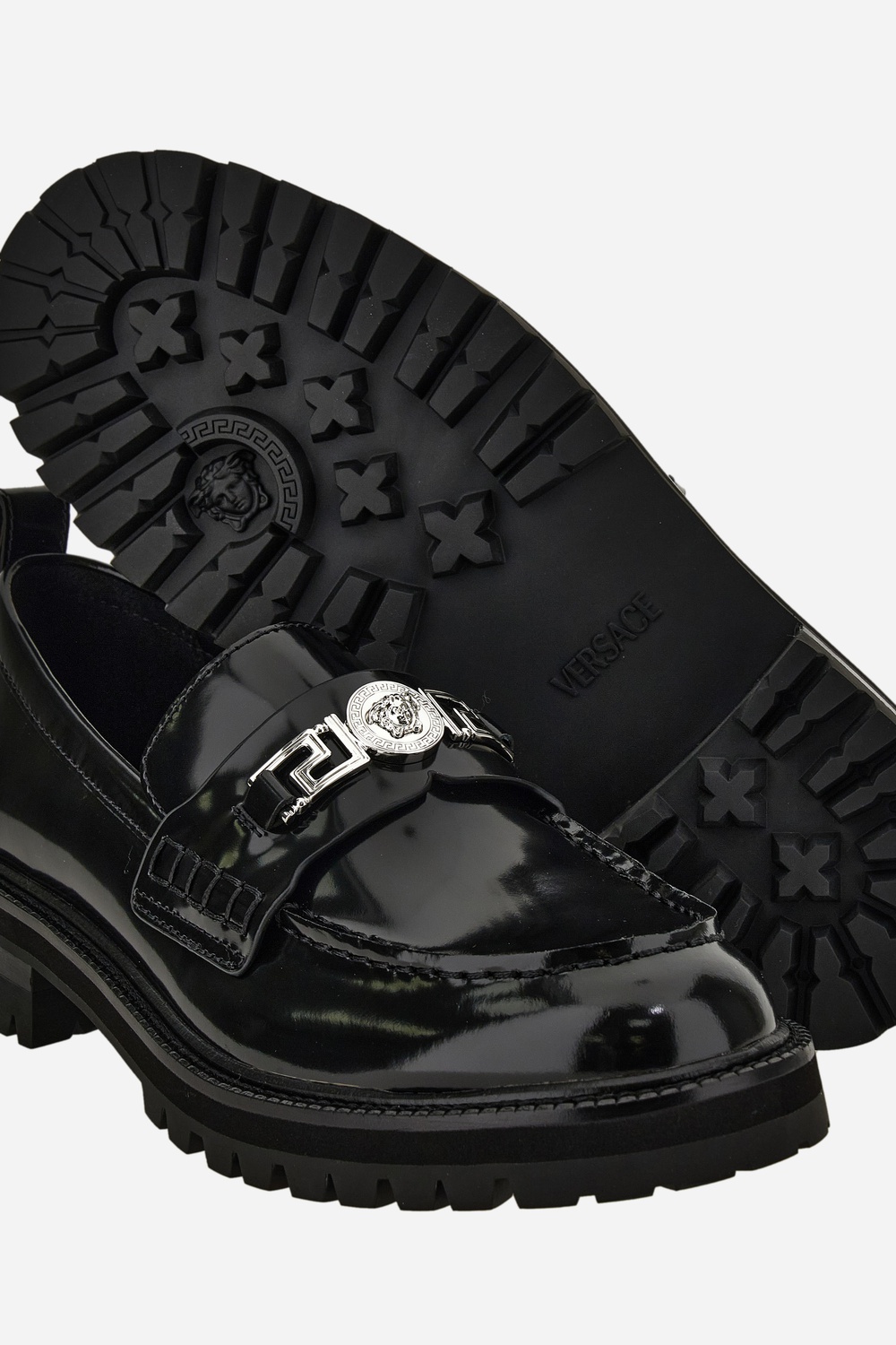 Versace La Greca Loafer In Calf Leather